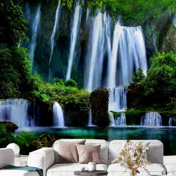 Rainforest Tropical Landscape Hanging Tapestry Wall Art Large Tapestry Mural Decor Photograph Backdrop Blanket Curtain Home Bedroom Living Room Decoration