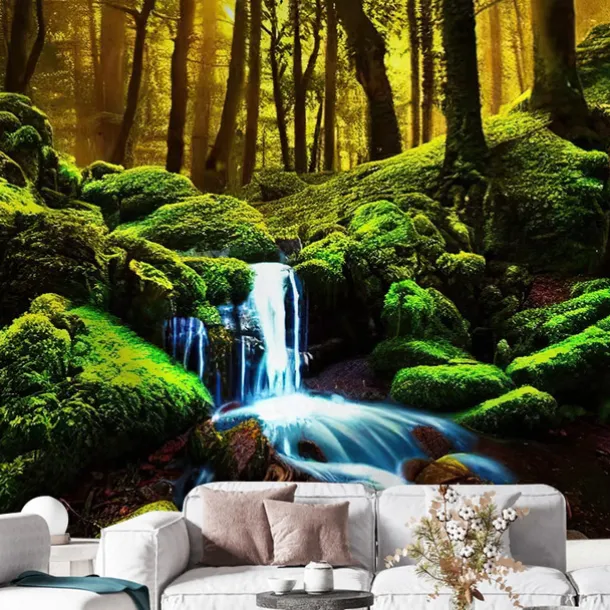 Rainforest Tropical Landscape Hanging Tapestry Wall Art Large Tapestry Mural Decor Photograph Backdrop Blanket Curtain Home Bedroom Living Room Decoration