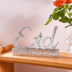 Ramadan Letter Decoration Figurine, Resin Antique-Style Craft, Muslim Festival Celebration Gift, Perfect for Eid al-Fitr & Eid al-Adha, Cute Gift for Parties, Gatherings, and Home Decor