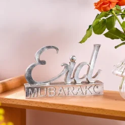 Ramadan Letter Decoration Figurine, Resin Antique-Style Craft, Muslim Festival Celebration Gift, Perfect for Eid al-Fitr & Eid al-Adha, Cute Gift for Parties, Gatherings, and Home Decor