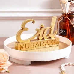 Ramadan Letter Decoration Figurine, Resin Antique-Style Craft, Muslim Festival Celebration Gift, Perfect for Eid al-Fitr & Eid al-Adha, Cute Gift for Parties, Gatherings, and Home Decor