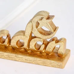 Ramadan Letter Decoration Figurine, Resin Antique-Style Craft, Muslim Festival Gift for Eid al-Fitr & Eid al-Adha, Cute Gift for Family Gatherings and Celebrations