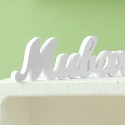 Ramadan Letter Table Decor – Creative White PVC Foam Letter Ornaments, Festive Desktop Decoration for Eid al-Fitr & Eid al-Adha