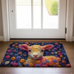 Ramadan Sheep Doormat Floor Mats Washable Rugs Kitchen Mat Non-Slip Oil Proof Rug Indoor Outdoor Mat Bedroom Decor Bathroom Mat Entrance Rug