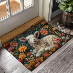 Ramadan Sheep Doormat Floor Mats Washable Rugs Kitchen Mat Non-Slip Oil Proof Rug Indoor Outdoor Mat Bedroom Decor Bathroom Mat Entrance Rug