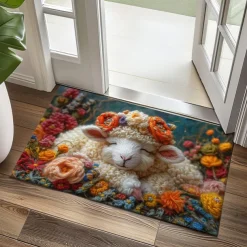 Ramadan Sheep Doormat Floor Mats Washable Rugs Kitchen Mat Non-Slip Oil Proof Rug Indoor Outdoor Mat Bedroom Decor Bathroom Mat Entrance Rug