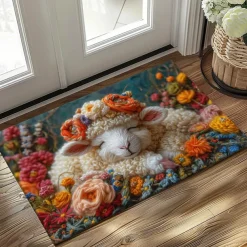 Ramadan Sheep Doormat Floor Mats Washable Rugs Kitchen Mat Non-Slip Oil Proof Rug Indoor Outdoor Mat Bedroom Decor Bathroom Mat Entrance Rug