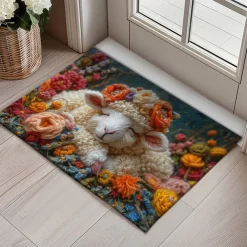 Ramadan Sheep Doormat Floor Mats Washable Rugs Kitchen Mat Non-Slip Oil Proof Rug Indoor Outdoor Mat Bedroom Decor Bathroom Mat Entrance Rug