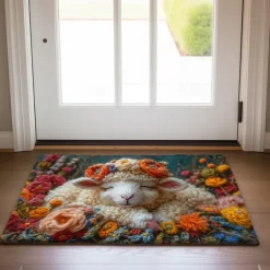 Ramadan Sheep Doormat Floor Mats Washable Rugs Kitchen Mat Non-Slip Oil Proof Rug Indoor Outdoor Mat Bedroom Decor Bathroom Mat Entrance Rug