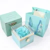 Real Eternal Rose Rotating Gift Box Set Romantic Eternal Flower | Birthday, Mothers Day, Gifts for Women, Valentine's Day Gift