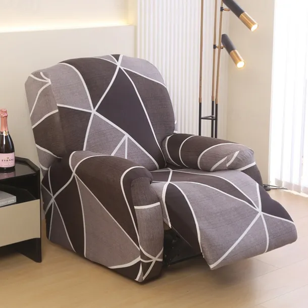 Recliner Sofa Cover Non-Slip All-Inclusive Massage Lazy Boy Single Seat Couch Cover Durable Armchair Slipcover Stretchable Protector for Living Room or Office Furniture