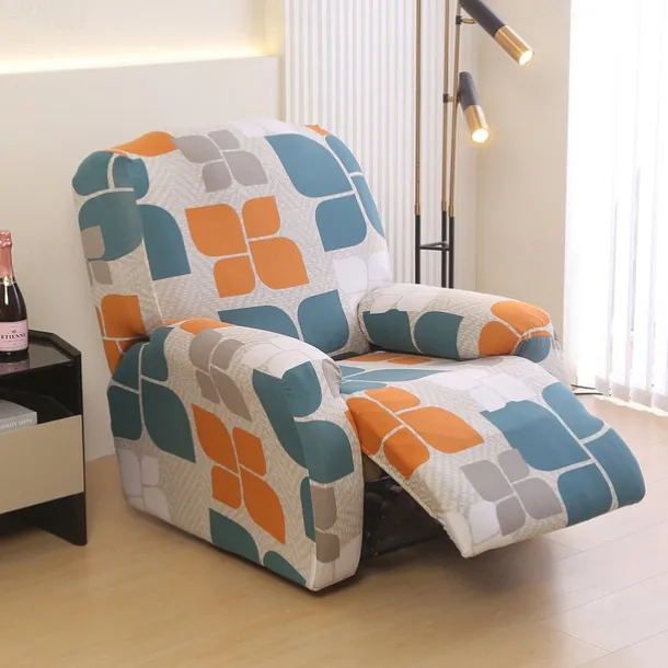 Recliner Sofa Cover Non-Slip All-Inclusive Massage Lazy Boy Single Seat Couch Cover Durable Armchair Slipcover Stretchable Protector for Living Room or Office Furniture