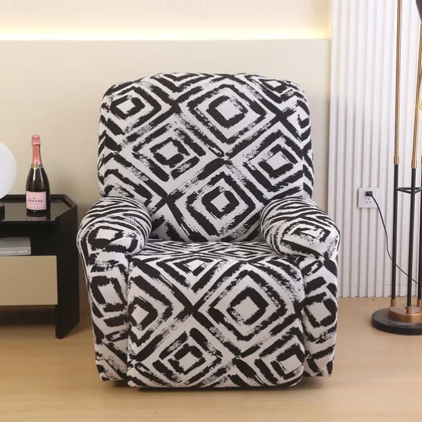Recliner Sofa Cover Non-Slip All-Inclusive Massage Lazy Boy Single Seat Couch Cover Durable Armchair Slipcover Stretchable Protector for Living Room or Office Furniture