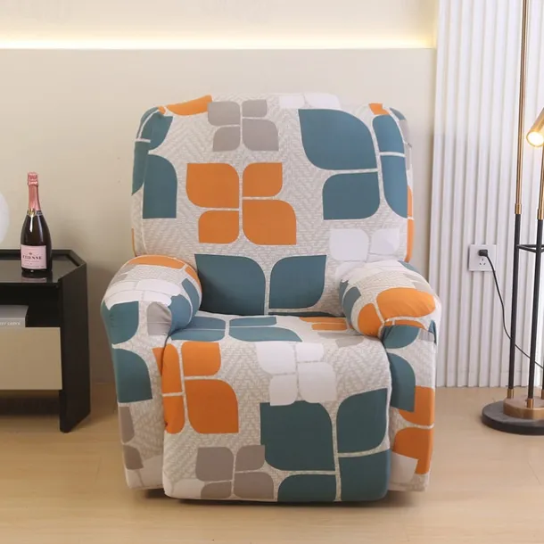 Recliner Sofa Cover Non-Slip All-Inclusive Massage Lazy Boy Single Seat Couch Cover Durable Armchair Slipcover Stretchable Protector for Living Room or Office Furniture