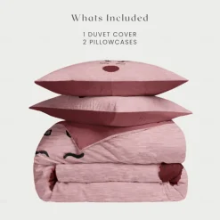 Reindeer Print Duvet Cover Set 100% Cotton Soft and Cozy Bedding Set with Holiday Reindeer Design Perfect for Winter Season Stylish Bedroom Decor Easy Care Machine Washable