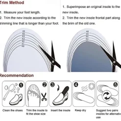 Relieve Foot Pain Instantly with EVA Arch Support Orthotic Insoles - Buy One Size Up for Maximum Comfort!