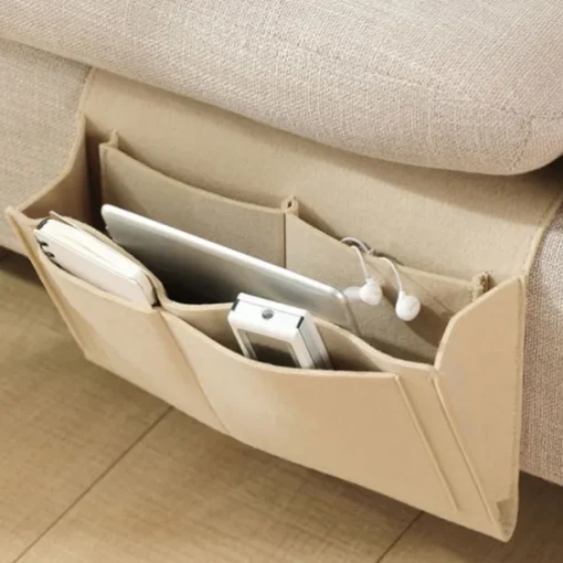 Remote Control Hanging Caddy Bedside Couch Storage Organizer Bed Holder Pockets Bed Pocket Sofa Organizer Pockets Book Holder