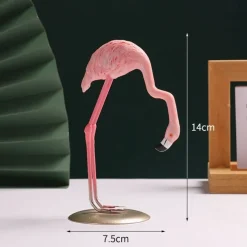 Resin Flamingo Ornaments Flamingo Statue Bird Figurine Animal Sculpture Tabletop Decoration for Home Garden Table Decor