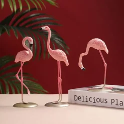 Resin Flamingo Ornaments Flamingo Statue Bird Figurine Animal Sculpture Tabletop Decoration for Home Garden Table Decor