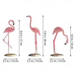 Resin Flamingo Ornaments Flamingo Statue Bird Figurine Animal Sculpture Tabletop Decoration for Home Garden Table Decor
