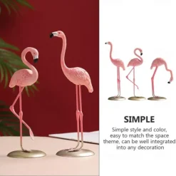 Resin Flamingo Ornaments Flamingo Statue Bird Figurine Animal Sculpture Tabletop Decoration for Home Garden Table Decor