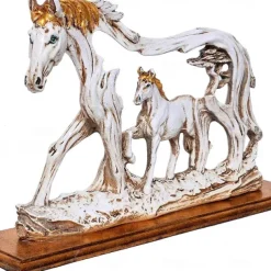 Resin Horse Statue, Horse Ornament Decorative, Horse Statue Horse Figures Animal Model Desktop Equestrian Running Horse Statue Crafts Modern Decoration