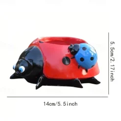 Resin Ladybugs Flower Pots Decor, Ladybug Flower Planters, Ladybug Flower Vase, Ladybug Planter Decor, Ladybug Decor for Outside Garden Yard Lawn Decoration