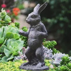 Resin Wonderland Ornament Garden / Patio Statue Alice Figurine Play Set Bunny Statue Wonderland Garden Decoration