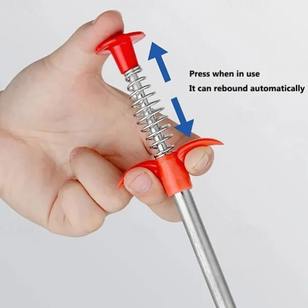 Retractable Claw Stick, Drain Snake, Drain Hair Clog Remover For Drains, Sink, Toilet Clean Dryer Vents, 60cm/23.62in