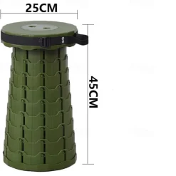 Retractable Folding Stool, Collapsible Stool Upgraded Portable Telescopic Collapsible Stool, Folding Stools for Adults Portable Telescoping Stool for Camping Gardening Fishing Outdoor Activities