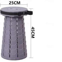 Retractable Folding Stool, Collapsible Stool Upgraded Portable Telescopic Collapsible Stool, Folding Stools for Adults Portable Telescoping Stool for Camping Gardening Fishing Outdoor Activities