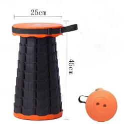 Retractable Folding Stool, Collapsible Stool Upgraded Portable Telescopic Collapsible Stool, Folding Stools for Adults Portable Telescoping Stool for Camping Gardening Fishing Outdoor Activities