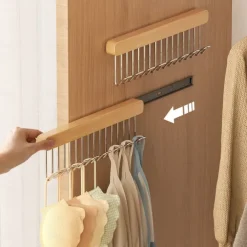 Retractable Wall-Mounted Coat Hook Rack for Home Use, Retractable Tool Organizer with 8/12 Hooks