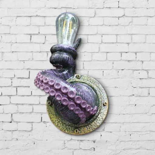 Retro Hanging Wall Light, Retro Octopus Tentacle Light, Monsters with Bulbs Hanging Wall Octopus Tentacle lamp Holder for Home Decor