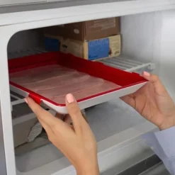 Reusable Food Preserving Tray, Food Preservation Tray, Stacking Food Storage Trays, Environmentally Stackable Food Preserving Trays with Stretch Cover for Various Foods