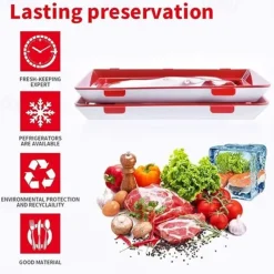 Reusable Food Preserving Tray, Food Preservation Tray, Stacking Food Storage Trays, Environmentally Stackable Food Preserving Trays with Stretch Cover for Various Foods