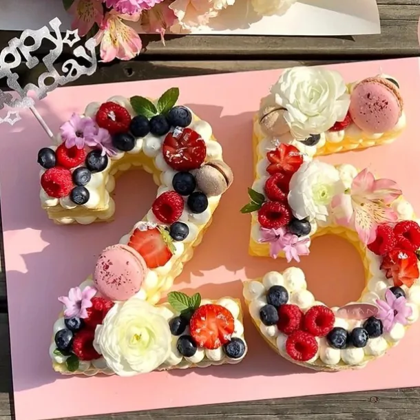 Reusable Molds For Cakes Number Design PET Baking Cake Decorating Tool Wedding Birthday Baking Pastry Confectionery Accessories