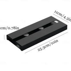 Riipoo Wine Glass Rack Hanger Under Cabinet, Wine Glass Holder Under Shelf, Stemware Rack Black for Cabinet, 2-Pack