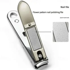 RIMEI Nail Clippers Anti Splash Fingernail Cutter Stainless Steel Manicure Tools Nail Scissors Detachable Design Nail Trimmer
