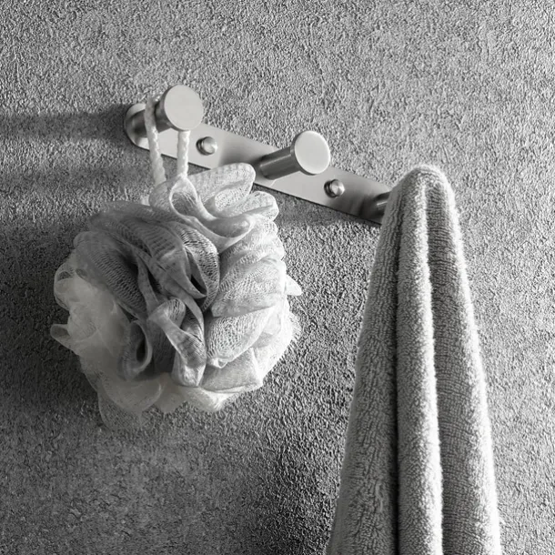 Robe Hook New Design Stainless Steel Bathroom Rack with 3 or 4 or 5 or 6Hooks Wall Mounted Brushed Silvery 1pc