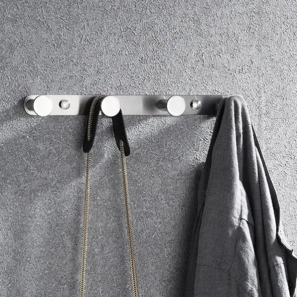 Robe Hook New Design Stainless Steel Bathroom Rack with 3 or 4 or 5 or 6Hooks Wall Mounted Brushed Silvery 1pc