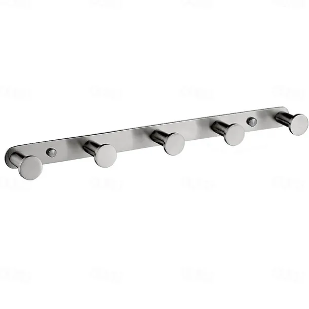Robe Hook New Design Stainless Steel Bathroom Rack with 3 or 4 or 5 or 6Hooks Wall Mounted Brushed Silvery 1pc