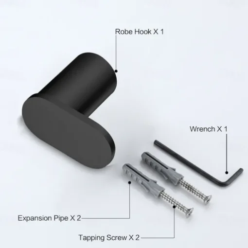 Robe Hook Wall Mounted SUS 304 Stainless Steel Clothes Towel Hooks for Bathroom Kitchen Garage Heavy Duty Stylish Hotel