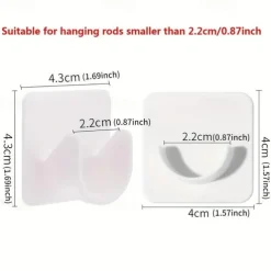 Rod Hanger Holder Anti-Shedding Curtain Door Curtain Shower Curtain Rod Anti-Slip Support Frame Paste Hook Shower Curtain Rod Frame