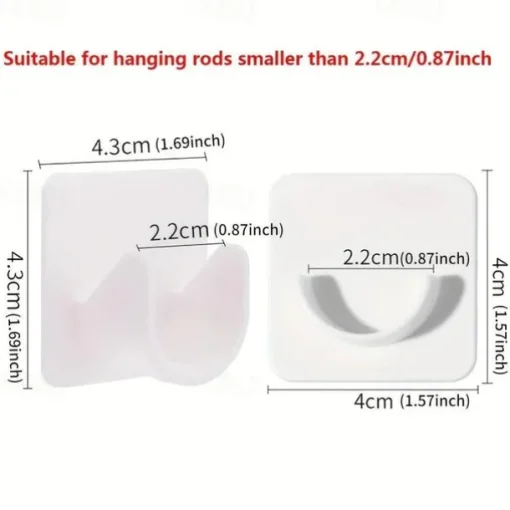 Rod Hanger Holder Anti-Shedding Curtain Door Curtain Shower Curtain Rod Anti-Slip Support Frame Paste Hook Shower Curtain Rod Frame