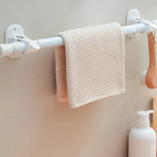 Rod Hanger Holder Anti-Shedding Curtain Door Curtain Shower Curtain Rod Anti-Slip Support Frame Paste Hook Shower Curtain Rod Frame