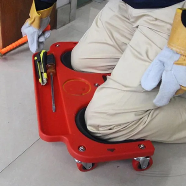 Rolling Knee Pads Creeper with Wheels, Rolling Knee Dolly with Foam Cushioned Knee Cups for Auto Repair Flooring Garage Use
