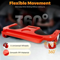 Rolling Knee Pads Creeper with Wheels, Rolling Knee Dolly with Foam Cushioned Knee Cups for Auto Repair Flooring Garage Use