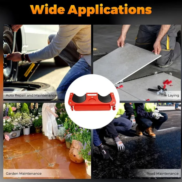 Rolling Knee Pads Creeper with Wheels, Rolling Knee Dolly with Foam Cushioned Knee Cups for Auto Repair Flooring Garage Use