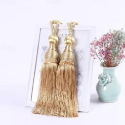 Rope Curtain Tassel Tie Backs Curtain Fringe Tiebacks Holdbacks Window Drapes Curtain Supplies Rope Room Accessories